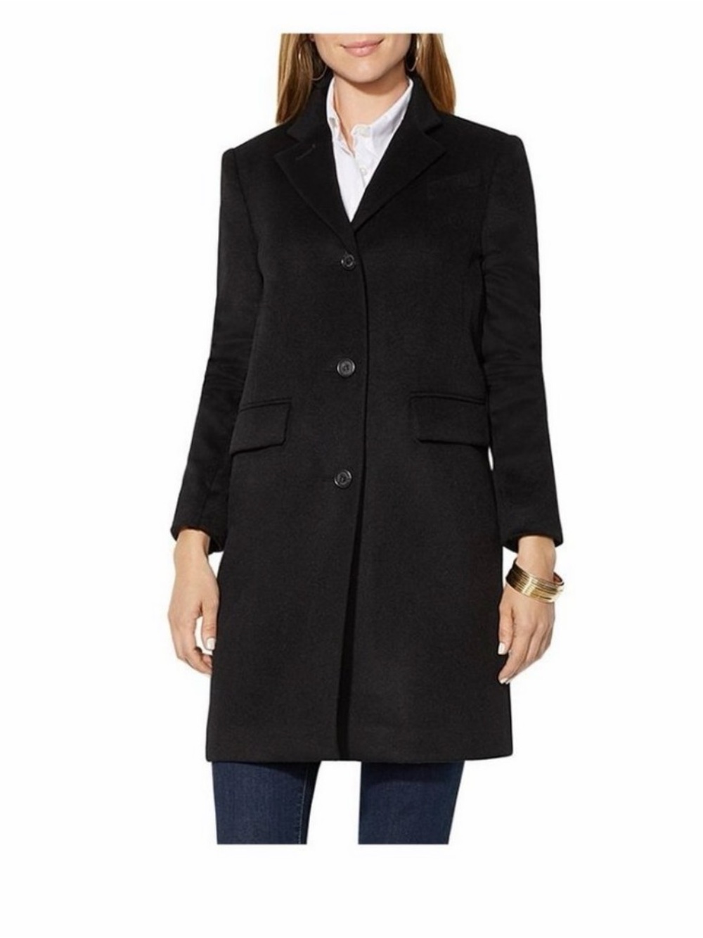 Lauren Ralph Lauren Women's Single Breasted Reefer Coat (Military Green)- Size 2